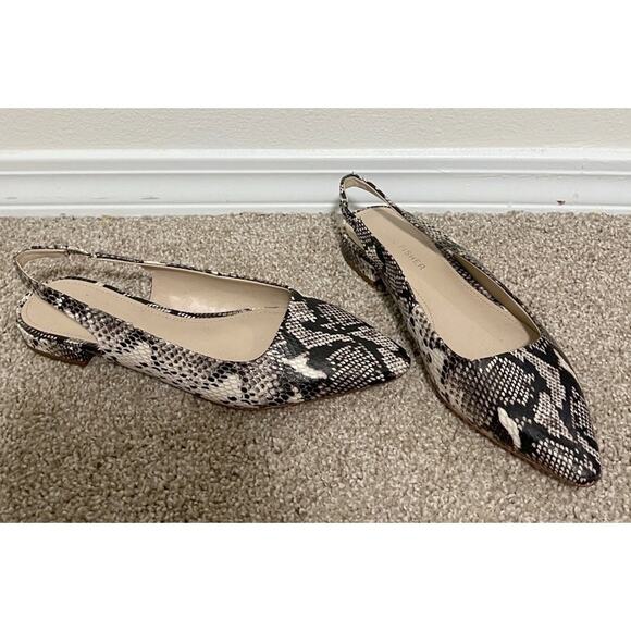 Marc Fisher Ansli Snakeskin Sling Back Flat Mules 5.5 - Picture 2 of 7